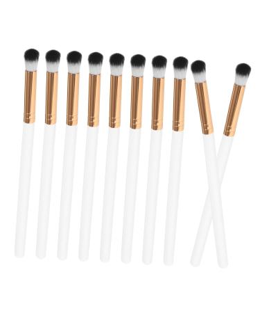 HAPINARY 10pcs Makeup Brush Precision Eyeshadow Brush Makeup Eyeshadow Brush White Wooden Handle