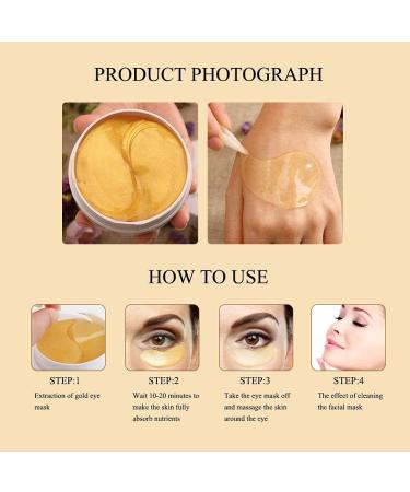Puffy Eyes Treatment: 30 Pairs Gold Eye Masks for Dark Circles, Anti-Aging, and Firming - Reduce Fine Lines and Refresh Skin - Buy Online on SooperMarket.com