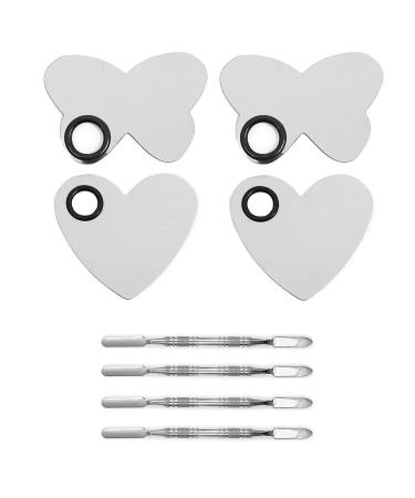 Makeup Foundation Mixing Palette Plates and Spatula Tools (8 Pieces)
