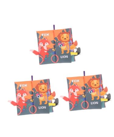 Abaodam 3st fabric book toys for children and girls touch and feel books from crackling and feel toys for babies violet polyester tailscap book newborn