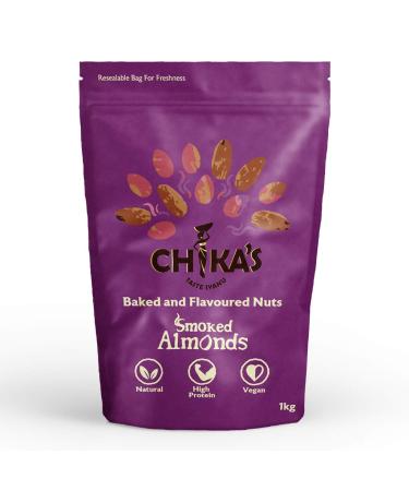 CHIKA'S - Smoked Almonds - 1 x 1kg - Healthy & Nutritious Vegan Snack