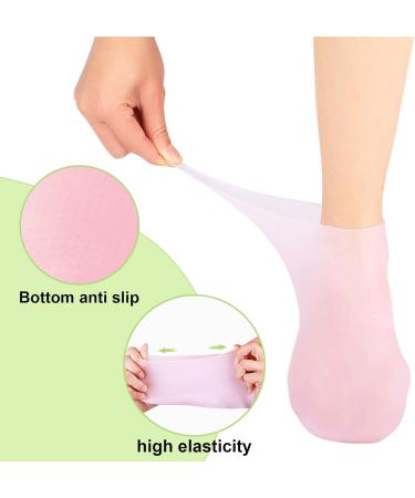 Dearbag Silicone Socks for Women - 2 Pair Anti-Slip Moisturizing Foot Spa & Cracked Heel Care - Soft Skin Color & White - Buy Online on SooperMarket.com