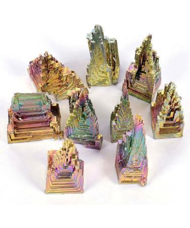 Home 1pcs Natural Bismuth Tower Metal Pyramid Stones Gemstone Reiki Stone Collection Home Decor Crystals Full of Texture (Size : 10-20g) - Buy Online on SooperMarket.com