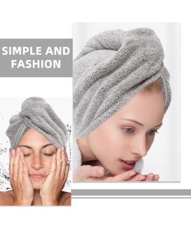Super Absorbent Coral Fleece Hair Towel & Shower Cap Set | 2pcs Dry Hair Cap for Quick Hair Drying | Perfect Bath Accessory - Buy Online on SooperMarket.com