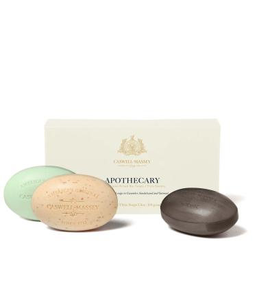 Caswell-Massey Triple Milled Centuries Apothecary Three-Soap Set Cucumber Sandalwood Oatmeal & Honey Made In The USA 5.8 Oz (3 Bars) Centuries Apothecary Three-Bar Set 5.8 Ounce (Pack of 3)
