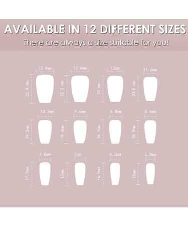 DMQ Coffin False Nails Long 24Pcs Red Black Gradient Fake Nails Ballet Press on Nail French Gradient Stick on Nails Acrylic Nail Tips with Glue for Women Girls Nails Art Black Red Gradient Coffin - Buy Online on SooperMarket.com