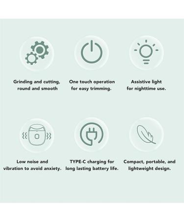 Automatic Nail Trimmer Electric Automatic Nail Clipper with Light Fingernail Cutter Nail Scraps Storage Rechargeable Safety Fingernail Trimmer for Kids Seniors Adult (White) - Buy Online on SooperMarket.com