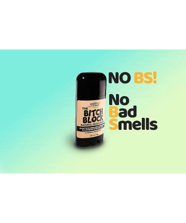 B!ch Block Natural Deodorant with Bergamot, Lavender & Geranium | Aluminum-Free with Essential Oils | 2.56 oz Stick - Paraben & Phthalate Free - Buy Online on SooperMarket.com