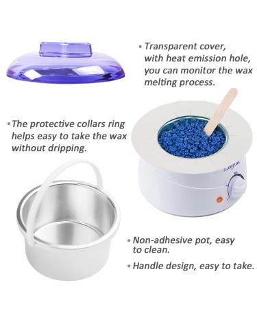 Waxing Kit for Women - Home Wax Warmer Kit with 1.3 lb Hard Wax Beads - Full Body Hair Removal Set for Face, Eyebrow, Arm, Leg, Chest, Armpit, Bikini - Buy Online on SooperMarket.com