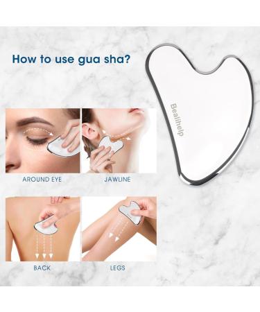 Stainless Steel Face Roller & Gua Sha Tool | Anti-Aging Skin Care for Puffiness & Wrinkles - Buy Online on SooperMarket.com