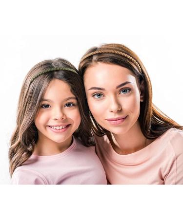 Pack of 12 Thin Hair Bands for Girls & Women - Yazon Model 2 Plastic with Teeth Narrow | International Shipping Available - Buy Online on SooperMarket.com