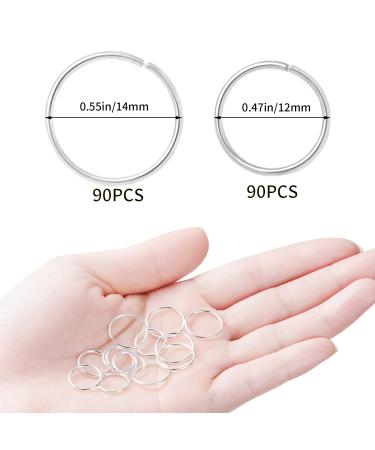 180 Pieces Nydotd Hair Rings for Women - Silver Hair Hoops for Braid Rings & Dreadlocks - DIY Fashion Accessories - Buy Online on SooperMarket.com