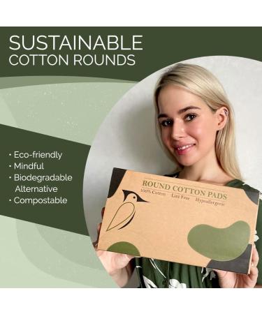 200 Pack Beautiful Mind Cotton Rounds- Lint Free, Eco-Friendly Makeup Remover Pads for Makeup, Nail Polish & Baby Care - Compostable & Kraft Box Included - Buy Online on SooperMarket.com