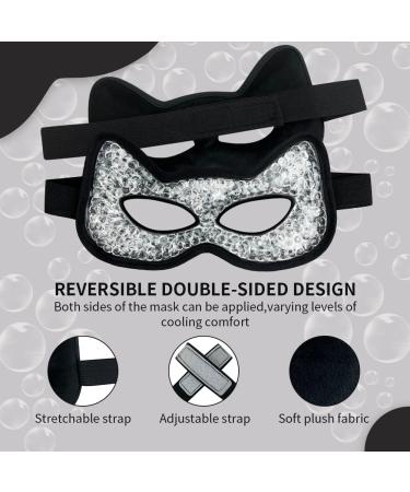 Cooling Eye Mask - Gel Hot Cold Therapy for Puffy Eyes Dry Eyes Headaches Migraines & Dark Circles (2 Pack - Blue & Black - Buy Online on SooperMarket.com