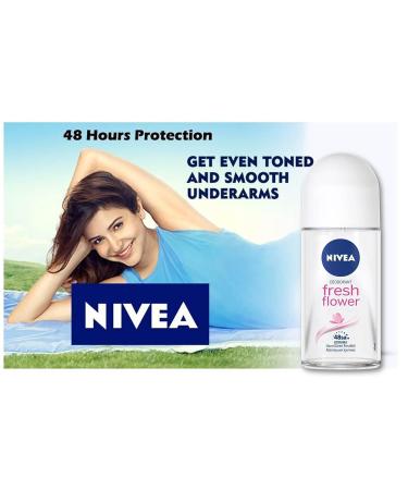 Nivea Fresh Flower Deodorant Roll-On 50ml - Aluminum Free - Buy Online on SooperMarket.com