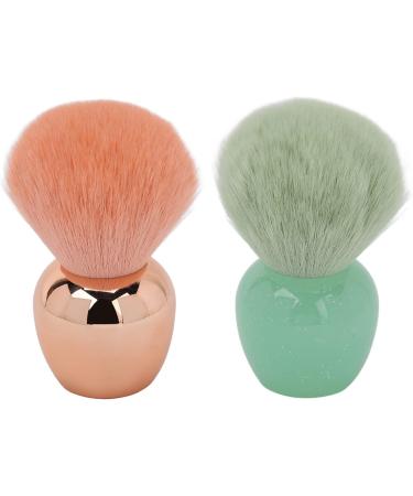 Soft Fluffy Hair Cosmetic Beauty Brush with Strong Powder Grasping Power Accurate Coloring Delicate Looking. Perfect for Loose Powder Blusher. Rose Gold Light Green - Buy Online on SooperMarket.com