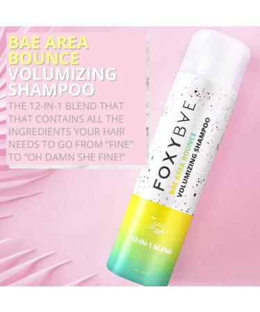 FoxyBae Bae Area Bounce Volumizing Shampoo - 12-in-1 Blend for Volume, Shine, and Hair Growth with Biotin, Argan Oil, and Shea Butter - Sulfate, Paraben, and Cruelty-Free - 10 Fl OZ - Buy Online on SooperMarket.com