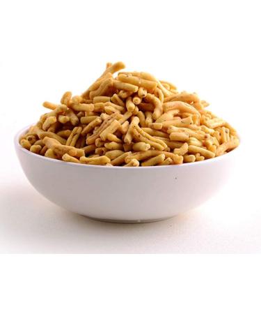 AOZA Dhawak Ratlami Namkeen Sev - 400 GMS. Namkeen Besan Bhujia Long Sev Snack