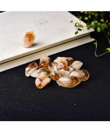 Natural Citrine Point Quartz Raw Rock Ore EnergyStone Ornaments Can for Home DIY Gift (Color : Citrine Size : 10PC) HOMEZHOU (Color : Citrine Size : 5PC) 5PC Citrine