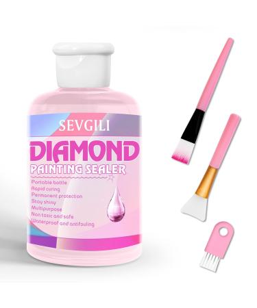 sevgili Diamond Painting Sealer Kits 120ML with Brushes  Diamond Art Sealer Puzzle Glue Diamond Painting Accessories and Tools for Adults (4OZ)