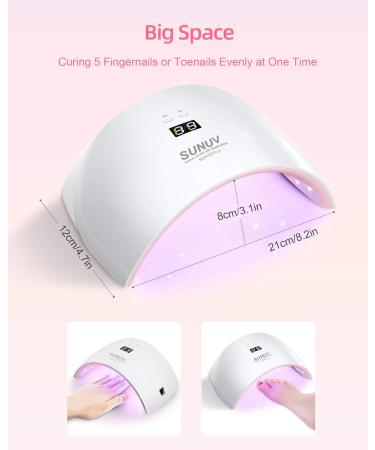 Buy SUNUV LED UV Nail Dryer - Fast & Efficient Gel Nail Lamp with Timer Infrared Sensor LCD Display | Perfect for Home & Salon Manicure/Pedicure - Ideal Valentine's Day Gift - Buy Online on SooperMarket.com