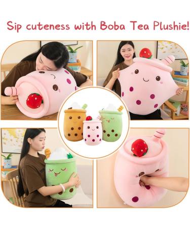 Bubble Tea Plush Pillow - Giant 50cm Boba Stuffed Animal Toy for Boba Lovers - Buy Online on SooperMarket.com