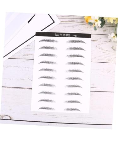 Baluue 2 Pairs Eyebrow Makeup Tools Hair-like Simulation Eyebrow Sticker Artificial Eyebrow Patch 21.00X15.00X0.01CM Black - Buy Online on SooperMarket.com