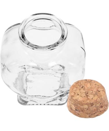 Zerodeko 4pcs Glass Heart Shaped Bottle Terrarium Wedding Decorations Decorative Wishing Bottle Glass Container with Lid Glass Jars Wishing Jar Origami Craft Bottle Glass Bottle Cork As Shownx4pcs 8.50X6.00X4.00CMx4pcs - Buy Online on SooperMarket.com