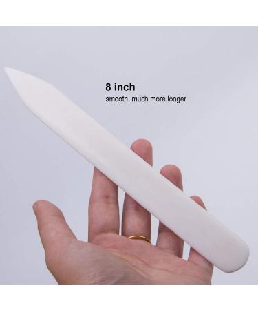 8 inch Real Bone Folder and Curved Genuine Bone Folder Paper Creaser Set  VENCINK Large Origami Paper Folding Scoring Burnishing Craft Tool for Leather Cards DIY Handmade Burnishing Bookbinding 8 inch bone folder set - Buy Online on SooperMarket.com
