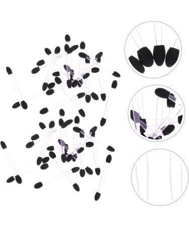 PLAFOPE 100pcs Eye Shadow Stick Eyeshadow Sticks Eyeshadow Applicator Pads Makeup Eyeshadow Emulsion Black 7.5x0.5cm Black - Buy Online on SooperMarket.com