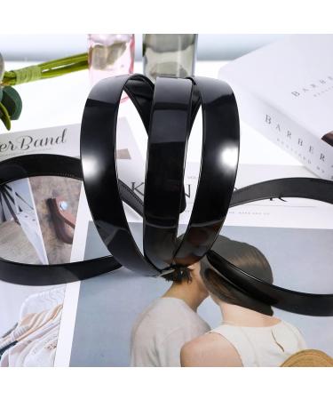 20Pieces 1 Inch Wide Hard Plastic Headband Plain craft Headband Plastic Hairband for DIY Hair accessories Women Girl Black - Buy Online on SooperMarket.com