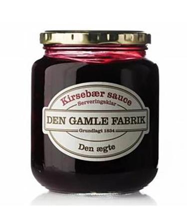 Den Gamle Fabrik Kirsebaersauce | Danish Cherry Sauce Preserve Family Size | 575g