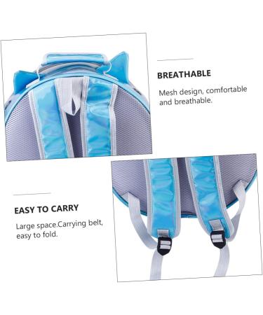 PACKOVE 1pc Pet Bag Transparent Backpack Blue Backpack Puppy Backpack Puppy Carrier Travel Space Cat Cage 35X35X17CM Blue - Buy Online on SooperMarket.com