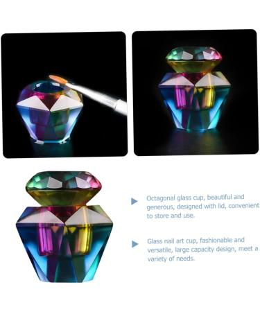 minkissy Monomer Dish Nail Monomer Liquid Bowl Acrylic Nail Supplies Nail Art Dish Dappen Dish with Lid Crystal Dappen Dish Crystal Nail Jar Manicure Bowl Diamond Glass Flash Manicure Tools - Buy Online on SooperMarket.com