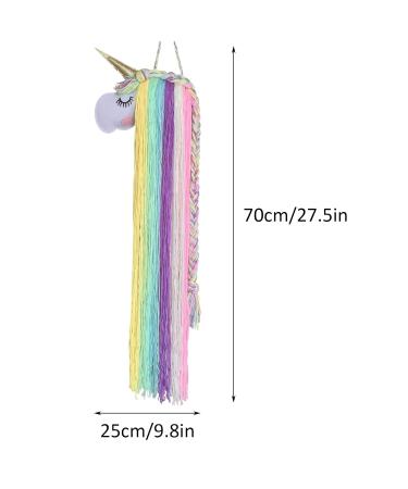 ZSMJAER Hair Clip Storage for Girls Unicorn Hair Clip Holder Rainbow Yarn Tassel Organiser Hair Accessories Unicorn Theme Party Decoration - Buy Online on SooperMarket.com