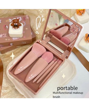 Widybord Mini 5 Makeup Brushes Multifunctional Makeup Brush with Mirror Powder Brush Eye Shadow Brush Blending Brush - Buy Online on SooperMarket.com
