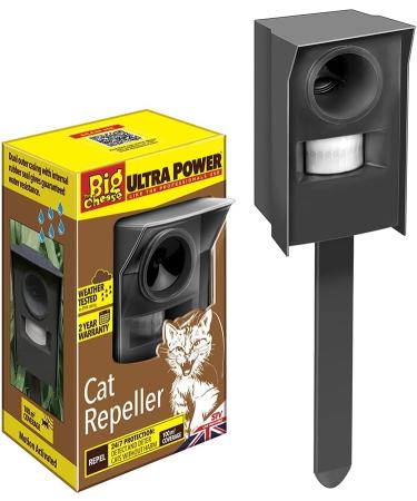 Defenders STV606 Mega-Sonic Cat Repeller Motion-Activated Cat Repellent & STV612 9 V Universal Mains Adaptor Extension Cable for Use with Mega-Sonic Cat Repellers Black One Size + STV612 9 V Mains Adaptor - Buy Online on SooperMarket.com