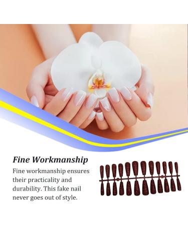 Dajidafu Girls Glitter False Nails Super Shinny Detachable Tips Accessories Press-on Frosted Wearable Full Cover Patches Shop - Buy Online on SooperMarket.com