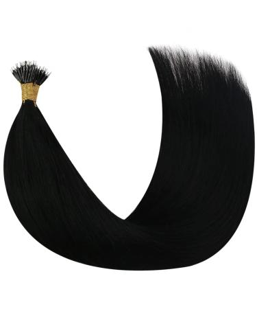 Youngsee Nanoring Extensions | Real Hair Black 55cm | Nano Beads Hair Extensions 1g/s | 50g Nano Ring Hair Recovery - Buy Online on SooperMarket.com