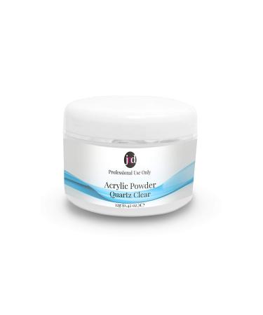 JND Acrylic Powder Professional Salon Quality Acrylic Nails Extension Nail Art (12 grams Quartz Clear) 12 g (Pack of 1) Quartz Clear