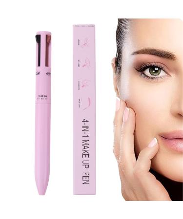 Multi Pencil Makeup Waterproof Multi-Functional Brow | Beauty Product for Women for Travel Comes with Eyeliner Brow Lipliner and Highlighter Puchen Pink