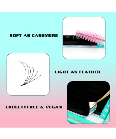 VAVALASH Cashmere Easy Fan Lashes | 0.03 0.05 0.07 C/CC/D/DD Volume | Matte Black Self Fanning Eyelash Extensions | 8MM-20MM | Professional Supplies for Lash Artists - Buy Online on SooperMarket.com