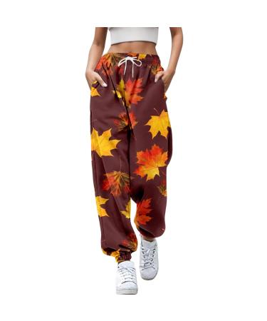 Women's Comfy Gym Sports Joggers Sweatpants with Pocket Drawstring Elasticated Waist Trouser Causal Athletic Training Pant Jogging Bottoms Loungwear 1430-djufh-d-coffee M