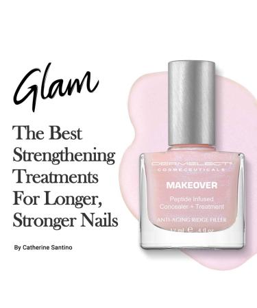 Dermelect Makeover Ridge Filler - Nail Base Coat with Keratin Peptides, Pentavitin & Vitamin B5 - Hydrating, Strengthening, and Concealing Treatment for Nail Ridges, Yellowing, Dryness - 0.4 oz - Buy Online on SooperMarket.com