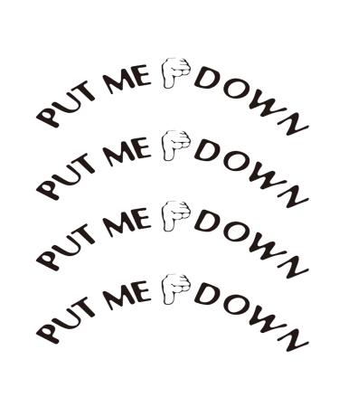 Jiuhong 4 Pack Funny Reminder Decoration Put Me Down Toilet Seat Decal Sticker Sign for Home Switch Bathrooms Decorations (Black)