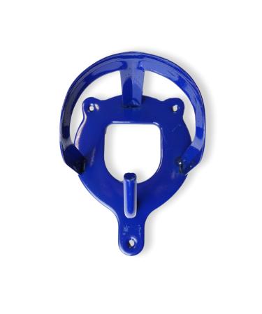 Bridle holder for horses riding stable saddle chamber |With additional hooks |To hang out bridles Halfter Kandare |Metal in red & black |(Blue)