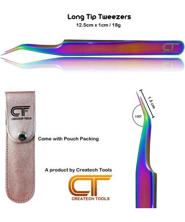 Rainbow Stainless Steel CT Eyelash Tweezers for Extensions - Straight & Curved Individual Russian Volume Isolation Set - Buy Online on SooperMarket.com