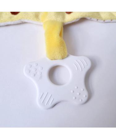 Bubby Boo Yellow Giraffe Stuffed Animal Security Blanket with Rattle and Teether - Soft Snuggle Toy for Baby - Soothing Plush Lovey - Perfect Baby Gift - Buy Online on SooperMarket.com