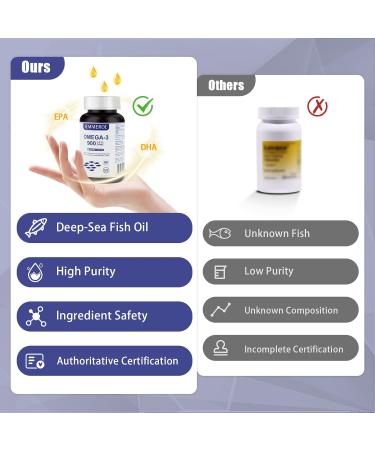 FEMMEROL Omega 3 Fish Oil 120 Capsules 2000mg Per Serving - Enteric Coated Deep Sea Fish Oil Supplements with 1800mg EPA and DHA for Healthy Brain Heart and Cardiovascular - 90% Purity - NON GMO - Buy Online on SooperMarket.com
