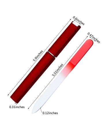 6 Pack Glass Nail Files with Case - Double Sided Crystal Fingernail File Manicure Set for Gentle Nail Care - 6 Colors - Buy Online on SooperMarket.com